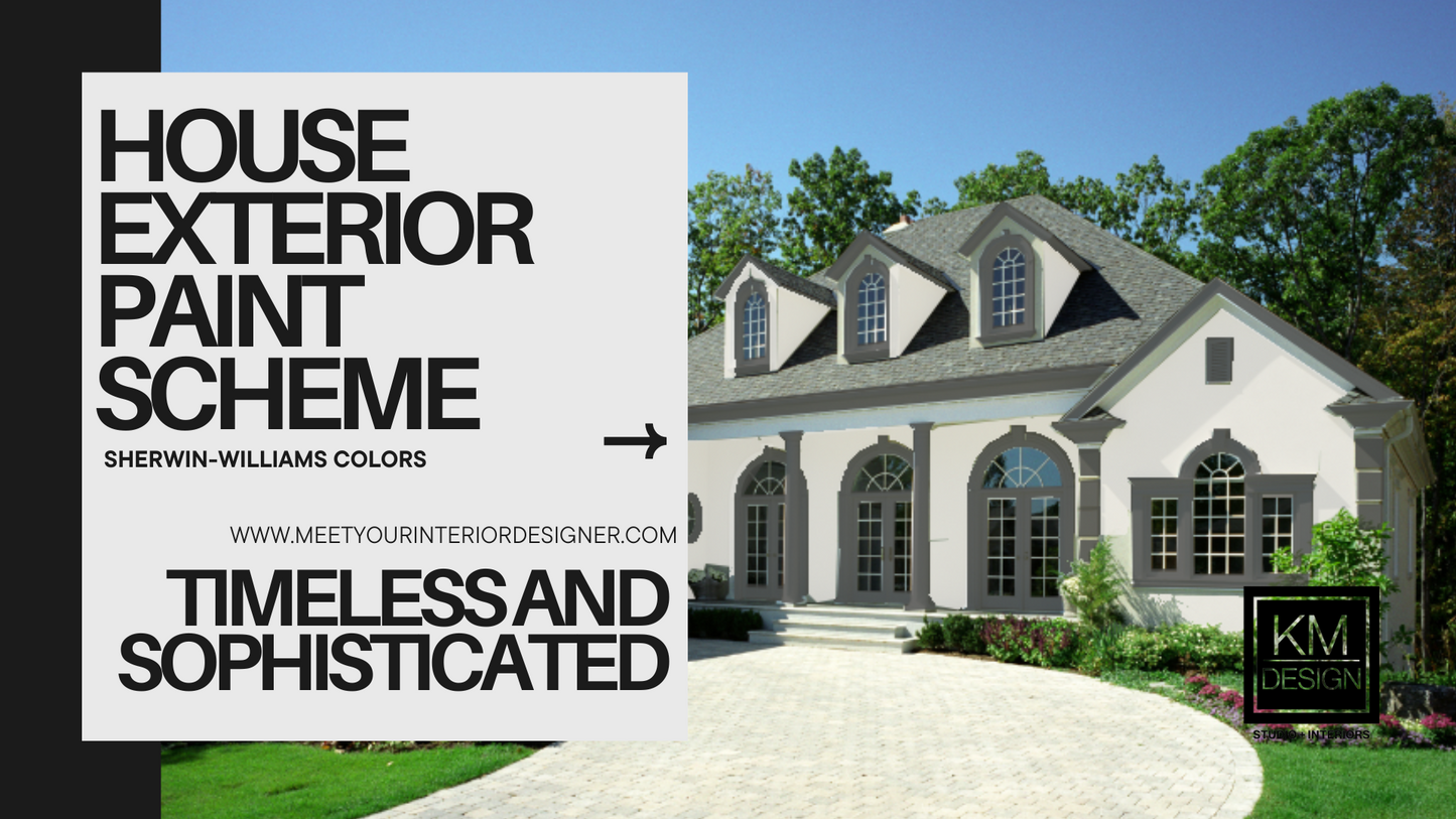 Residential Exterior Paint Scheme- Dark Gray and White