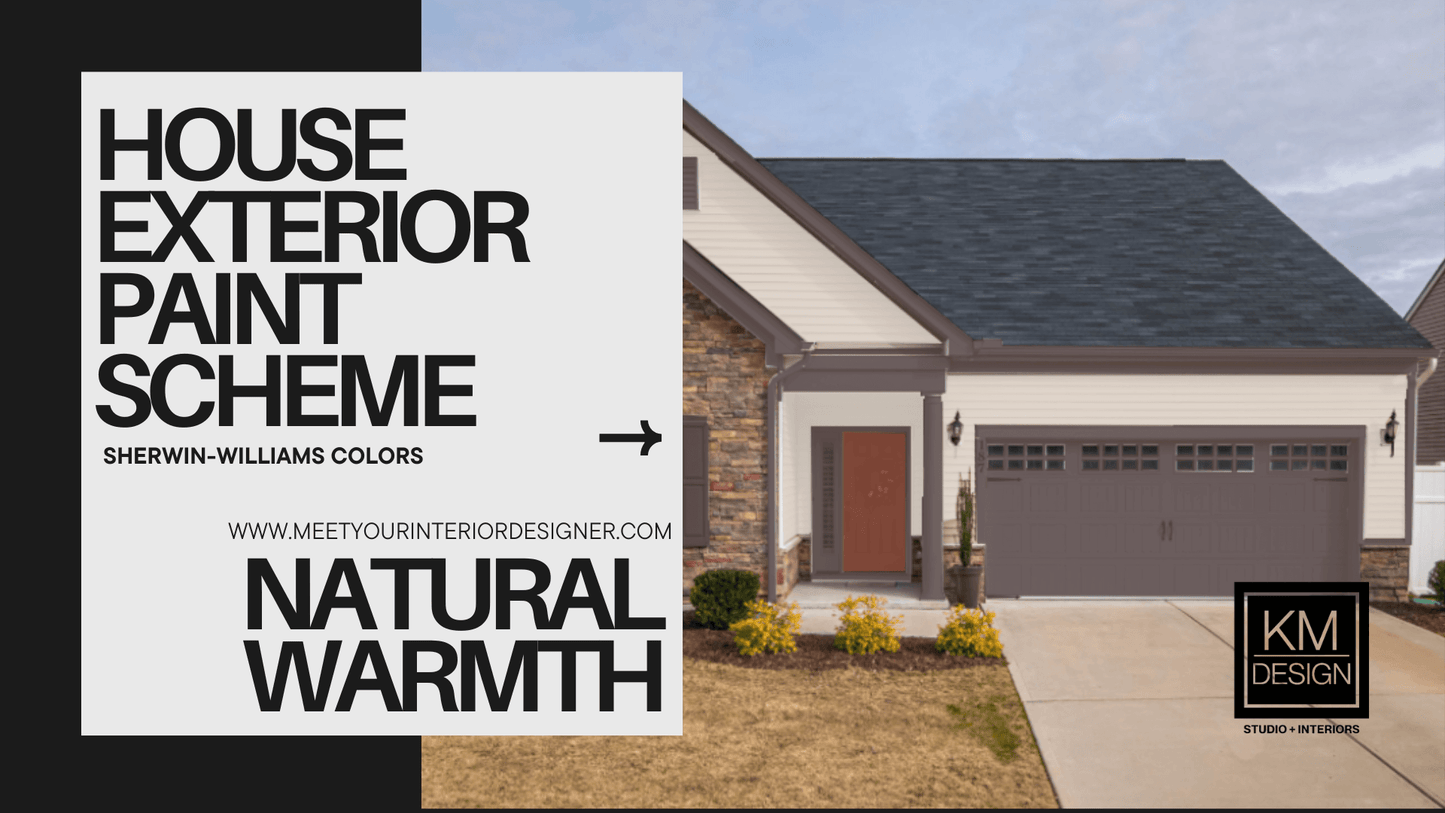 Residential Exterior Paint Scheme- Dark Brown and Cream