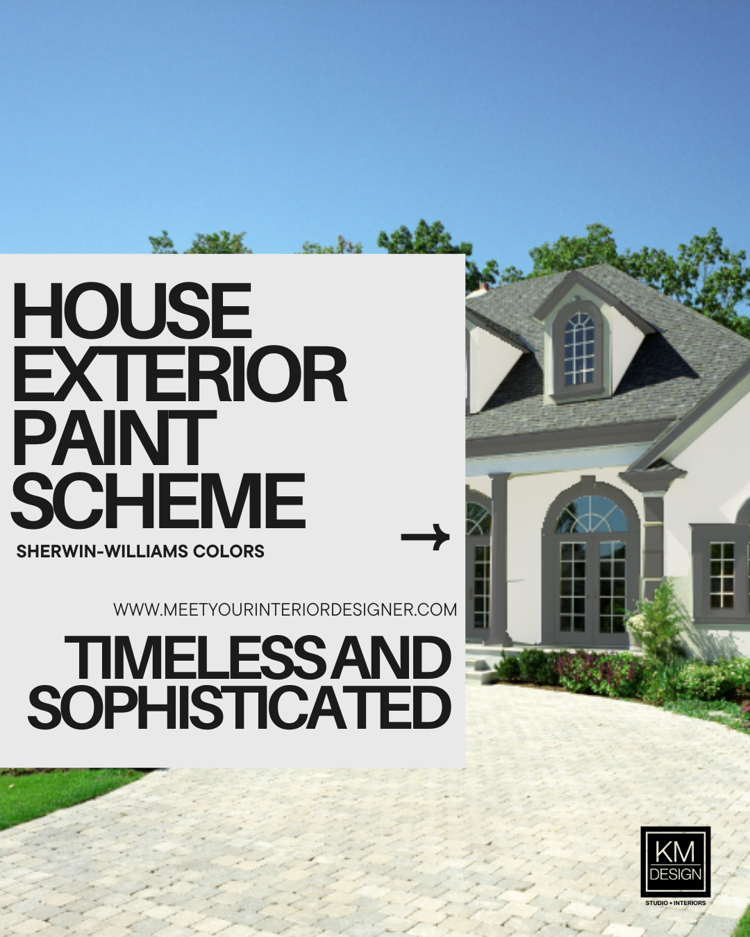 Residential Exterior Paint Scheme-  Dark Gray and White